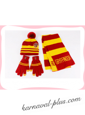 Комплект Гарри Поттер Гриффиндор ( шапка, шарф, перчатки )